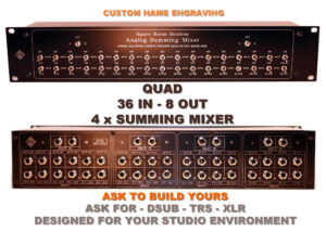 2U Rack 36 In - 8 Out 4-BUS SubGroup Quad Summing Mixer