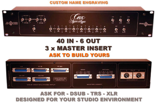 2U Rack 40 In - 6 Out Summing Mixer - 3 x Master Insert
