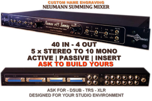 40-Input Vintage Neumann Analog Summing Box Mixer