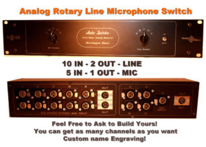 Analog Rotary Line Microphone Switch audio router