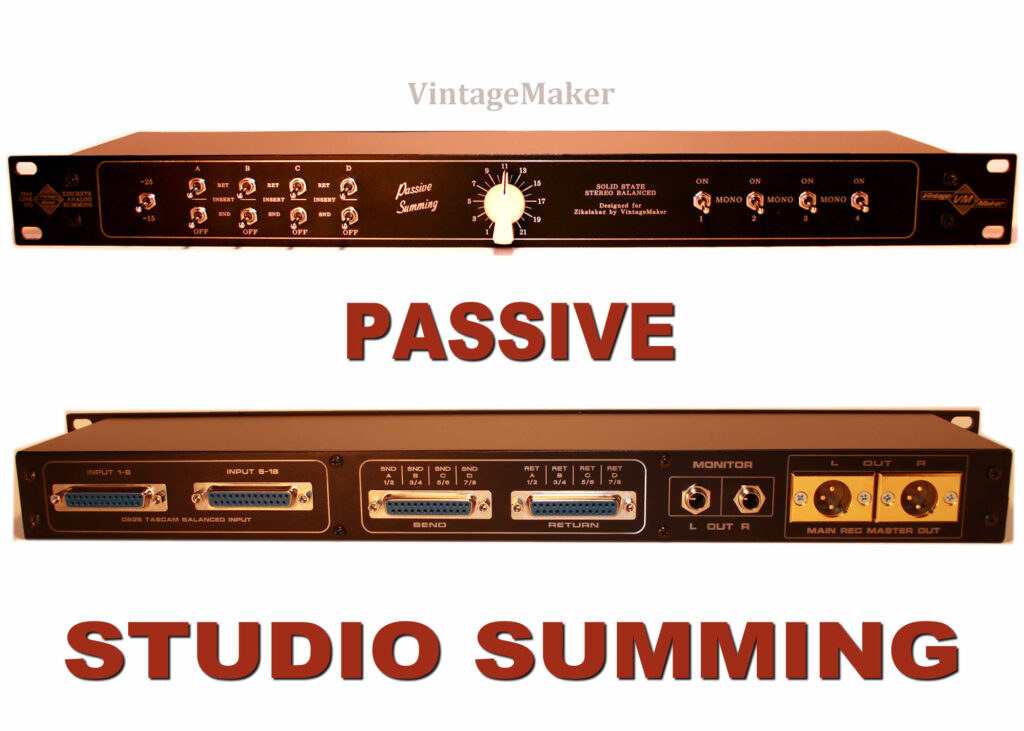 Passive Summing Mixer Rackmount Analog Studio Vintage Maker