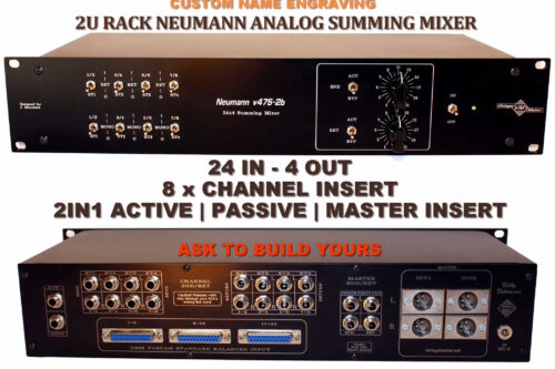 2U-Rack 24x4 Neumann 8 Channel Insert Analog Summing Mixer