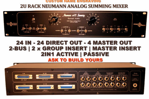 2U-Rack 24x4 2-Bus Insert 24 Direct Out Neumann Analog Summing Mixer