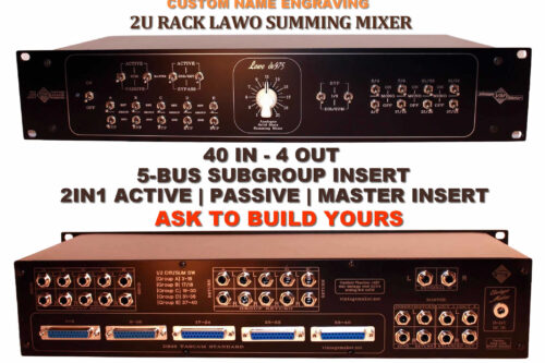 2U-Rack 40x4 Lawo 5-BUS Analog Studio Summing Mixer 40 input