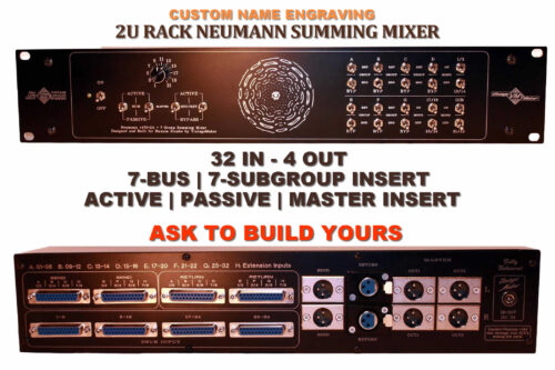 2U-Rack 32x4 Neumann 7-BUS 7-SubGroup Insert Analog Summing Mixer