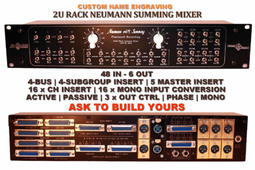 2u 48 in 6 out 2u neumann 4 BUS summing mixer