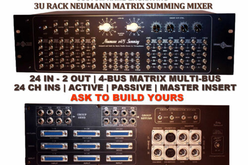 2U-Rack 24x4 Neumann 48xGroup MATRIX Routing Analog Summing Mixer