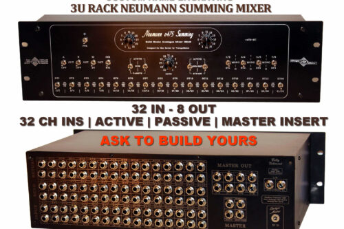 3U 32 in 8 out monitor control studio summing mixer 32-In 8-Out Neumann Analog Summing Mixer