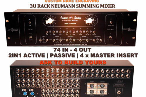 3U 74 in 4 out analog studio summing mixer