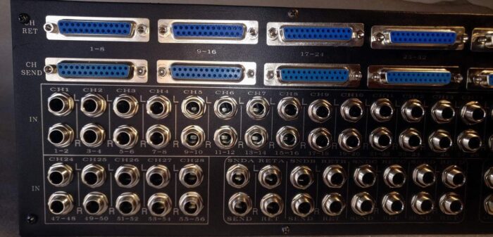 56 channel insert send return left 56 channel insert send return left