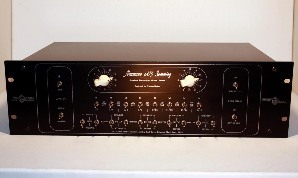 74-In 4-Out 4-Master Insert Analog Summing Mixer Neumann