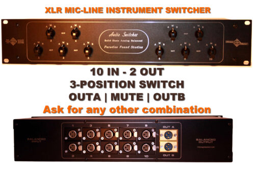 xlr instrument line studio switch 10-In 2-Way Analog Studio Switch