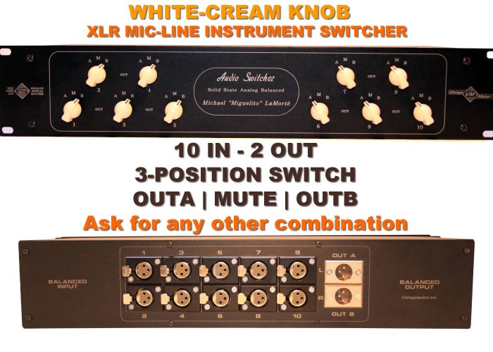 xlr instrument line studio switch white cream knob xlr instrument line studio switch white cream knob