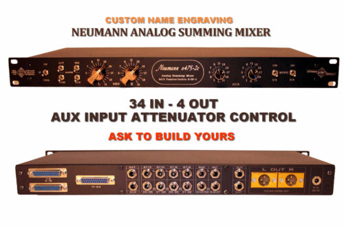 34-Ch AUX IN Precision Control - Neumann Analog Summing Mixer