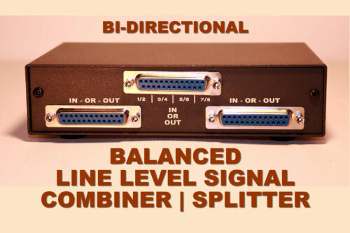 8-Ch Signal Splitter Combiner Line Level DSUB Analog Balanced mult box