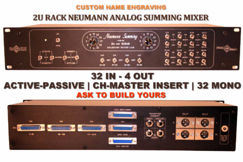 32 input 4 output custom studio mixer box Ch-Master Insert Analog Summing Mixer
