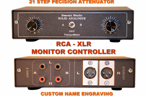 RCA - XLR - 4x2 - Speaker Volume controller Switch - 2 Way Monitor Control Audio Switcher