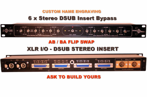6 x Stereo Insert Bypass Studio Mastering switch Flip - Swap relay switcher box