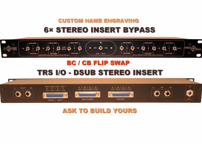 1U flip swap studio insert switch TRS io 1U flip swap studio insert switch TRS io