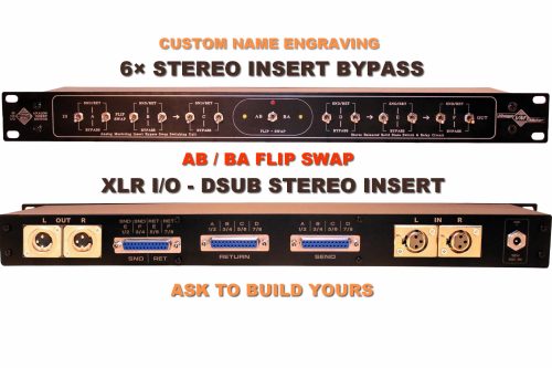 1U flip swap studio insert switch XLR