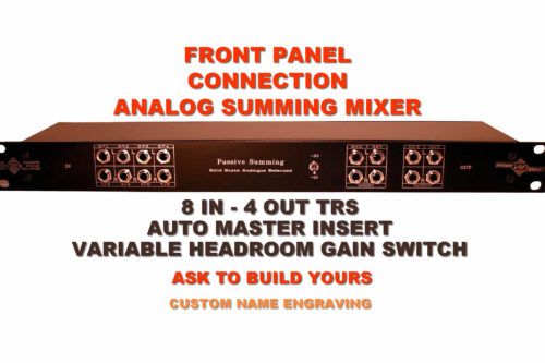 Front Panel Connection Studio Summing Mixer