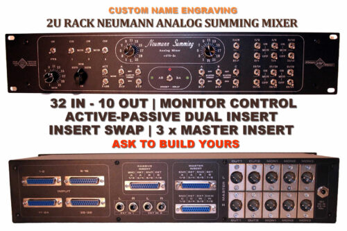 32-in 10-Out Built In Monitor Controller and Analog Summing Mixer studio passive insert active master
