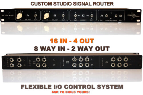 8 way in 2 way out monitor controller 16 In 4 Out SIGNAL ROUTER - Studio Switch Patchbay Selector and Switcher