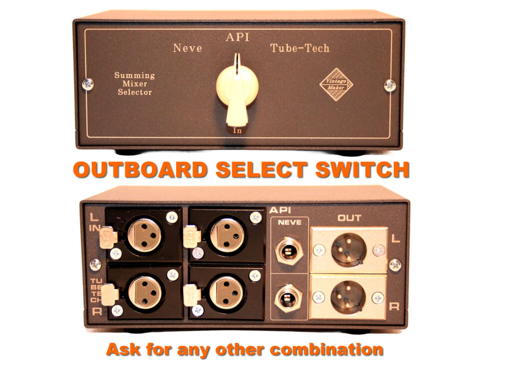 6 In - 2 Out - XLR-TRS - 3 Way In - 1 Way Out Analog Switch Neve API ...