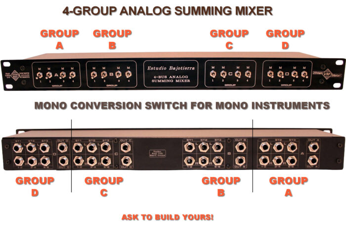 4 bus 4 group analog summing mixer schematics 4 bus 4 group analog summing mixer schematics