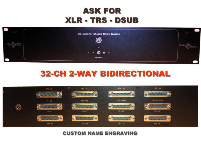 2 way 32 ch studio relay patchbay switch signal router