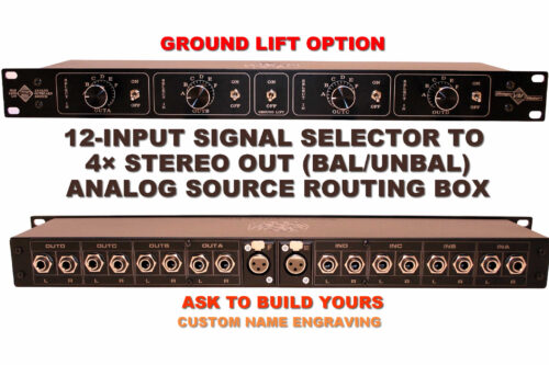 12-Input 6-Way In To 4× Stereo Out Studio Control Switch