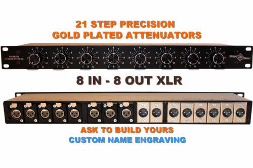 XLR Balanced Studio Line Level Volume Attenuator – Precision Knob Controller