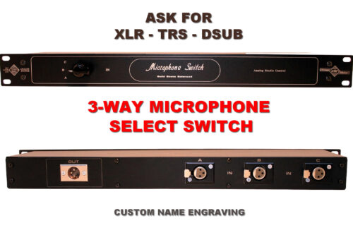 3 WAY MICROPHONE SELECT SWITCH 3-Way Mic Switch Microphone XLR Selector Switcher