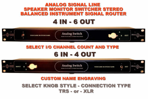 ANALOG SIGNAL LINE SPEAKER MONITOR SWITCHER STEREO BALANCED INSTRUMENT SIGNAL ROUTER