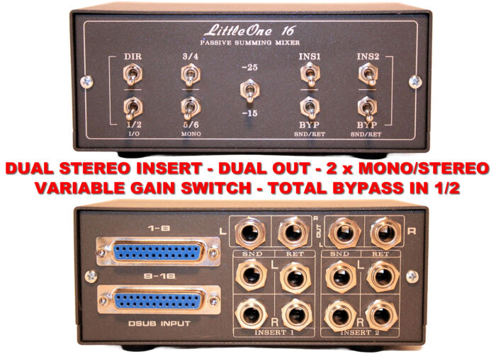 desktop mixer 16 channel dual insert 16 In - 4 Out Summing Mixer desktop mixer 16 channel dual insert