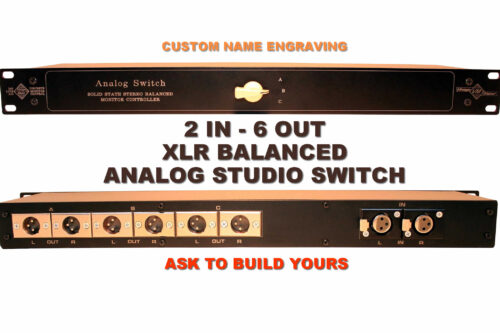 rackmount 2 in 6 out Analog Audio Studio Switch