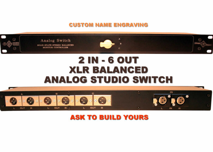 rackmount 2 in 6 out studio switch rackmount 2 in 6 out Analog Audio Studio Switch