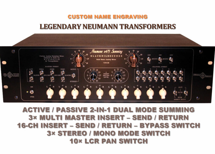 3U LCR Pan knob Neumann Studio summing mixer 3U LCR Pan knob Neumann Studio summing mixer Neumann 2B – 16×8 Analog Summing Mixer, LCR Pan, Inserts, 3U Rack