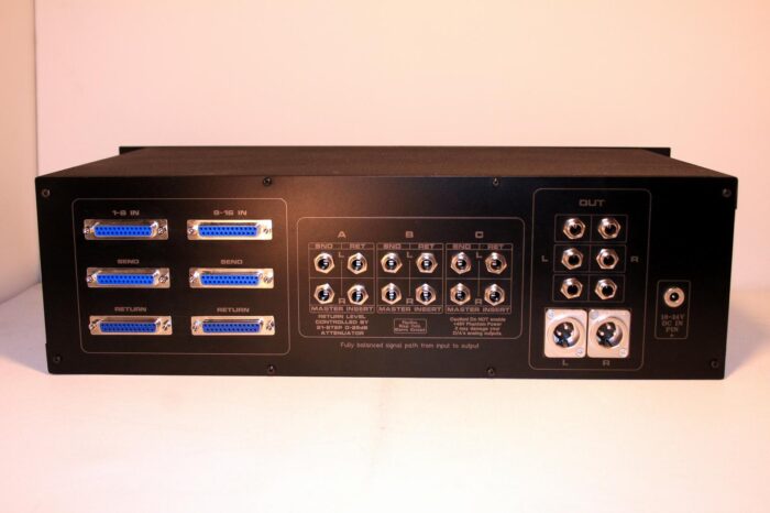 3U studio mixer rear 3U studio mixer rear