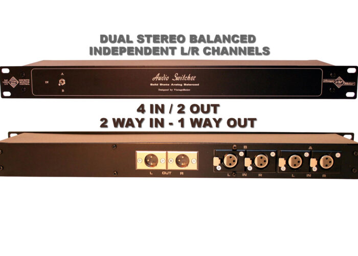 2-Way In - 1 Way Out XLR Selector Studio Switchh