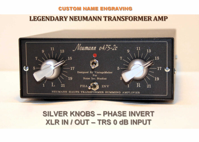 4 x 2 Desktop Color Transformer Amp – Neumann V475-2C – XLR/TRS In, XLR Out