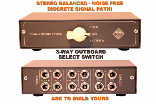 neve api pacifica studio 3-Way Outboard Select