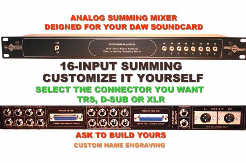 Build Your Custom Studio 16 ch DIY build yourself your summing mixer