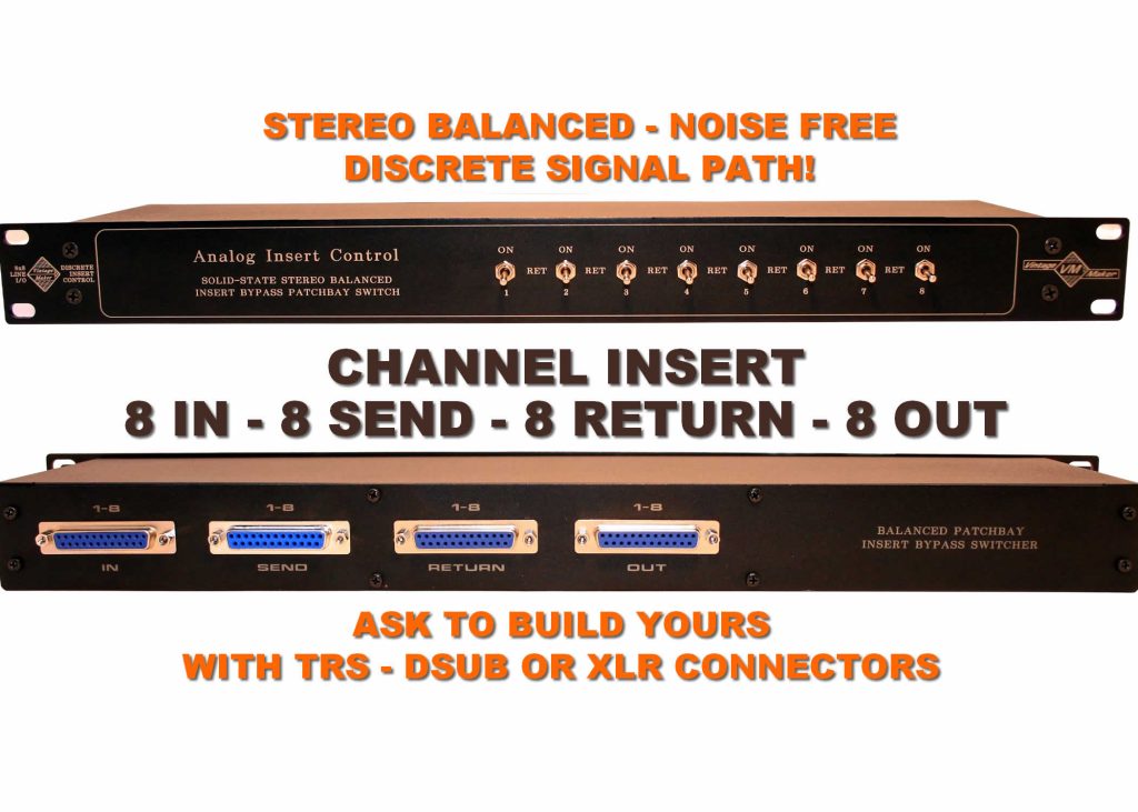 8-In 8-Out DSUB DB25 - Channel Insert Studio Switch - Patchbay ...