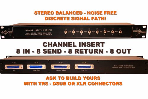 8 channel studio insert return patchbay switch box