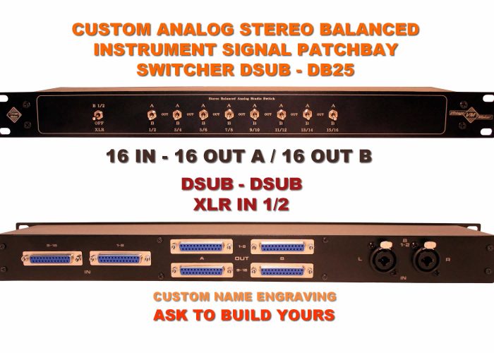 16 in 16 out patchbay switch Patchbay Instrument Signal Switcher