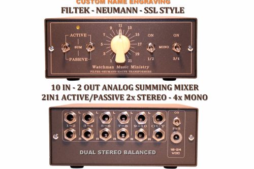 10 input desktop color transformer studio summing mixer SSL-Style Summing Mixer