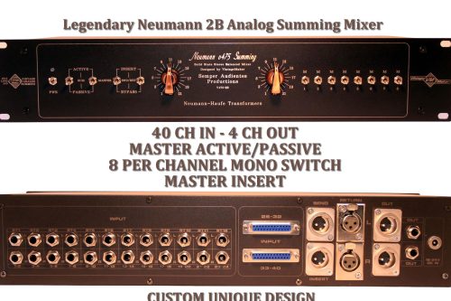 2U Studio summing Neumann Analog hybrid setup