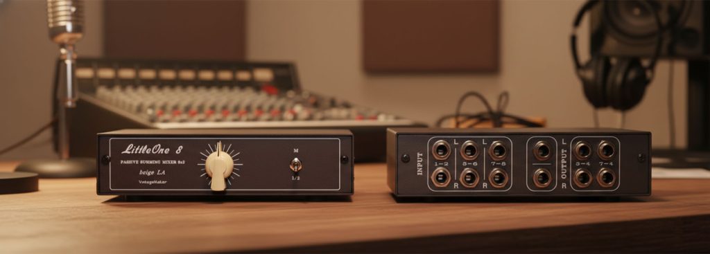 8 – 16 Input Desktop Analog Studio Summing Mixers 9 Professional 8-channel desktop passive summing mixer for analog OTB mixing and studio integration.