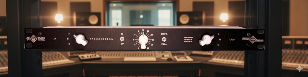 Studio Monitor Volume Controller - Audio Line Switcher 1 Rack Monitor Controller Switch